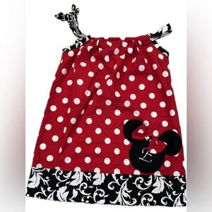 Red Polka Dot Dress with Minnie Mouse Design